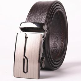 Belts Men's Automatic Buckle Aviation Belt Fashion Business Leather Men