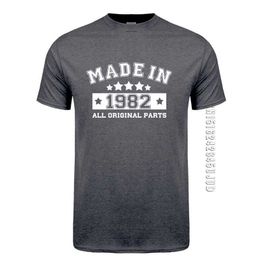 Made In 1982 T Shirt Men Cotton Summer O Neck Birthday Gift ops ee Funny Man shirt 210629