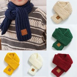 Winter Kids Scarves Warm Baby Boys Girls Neck Scarf Solid Soft Scarf For Kids Collar Children Stretch Neck Ring