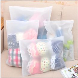 100pcs/lot Travelling Storage Bag Frosted Plastic Reclosable Zipper Package Bags Reusable Packaging Pouch for Food Gift Clothes Jewellery