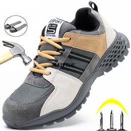 2022 Safety Shoes Men Women Steel Toe Boots Indestructible Work Shoes Lightweight Breathable Composite Toe Men EUR Size 37-48