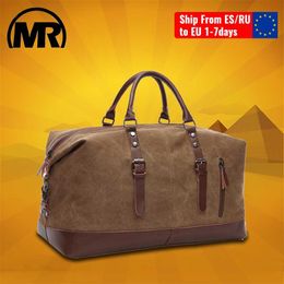 MARKROYAL Mens Duffel Canvas Bags Overnight Travel Leisure Handbags Shoulder Large Capacity Luggage Wild Bag 4573 211118