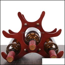 Hooks Rails Housekee Organization Home & Gardenwooden European Creative Wine Rack Display Bar Storage Drop Delivery 2021 Rng93