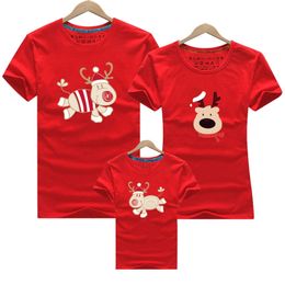 Clothing Christmas Deer Kid T-shirts Mommy and Me Clothes Mother Daughter Father Baby Family Matching Outfits 210417