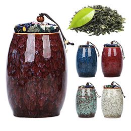 Ceramics Caddies Kung Fu Portable Storage Jar Caddy Seal Tank With Cork Teaware Accessories Home Decor