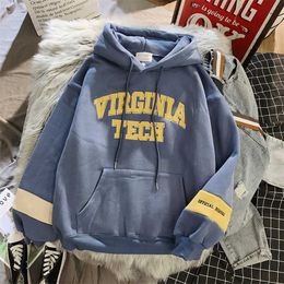 Yüksek kaliteli büyük boy sweatshirt kadın kıyafetleri üstleri hoodies haruku sıcak kazak ceketi çizim pembe kadınlar Kore tarzı 210927