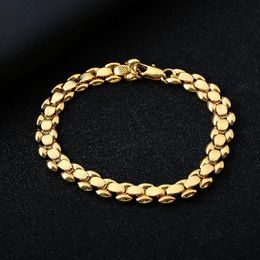 Charm Bracelets Fashion Jewelry Men And Women Chain With Length 20cm Gold Plated Friendship Couple's Bracelet Charms