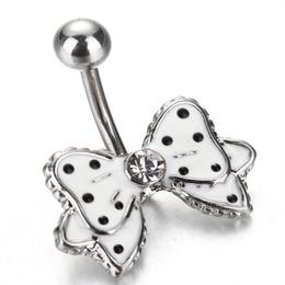 Stainless Steel Navel Ring Piercing Jewelry Bow Barbell Body Piercing Belly Button Rings Surgical Steel Bar