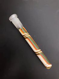 New design import color made high quality Glass Bong Water Pipe colorful down stem and bowl