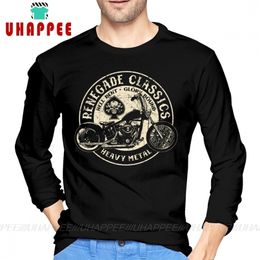 Heavy Metal Motorcycle USA Men's O Neck Cotton Custom Long Sleeve Plus Size Undershirt European T Shirt For Men Birthday Gift 220226