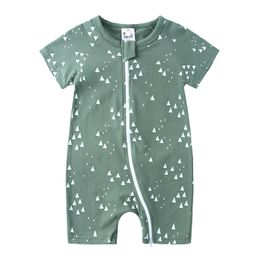 Newborn Baby Boy Girl Outfit Clothes Jumpsuits Cotton Summer Jumpsuit Shorts Pants One-Piece Short Sleeve Rompers