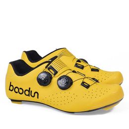 Cycling Footwear Road Shoes Leather Ultralight Carbon Fiber Bicycle Racing Outdoor Sports Bike Self-Locking