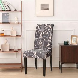 Chair Covers Boho Style Printed Stretch Cover For Dining Room Office Banquet Protector Elastic Material Armchair
