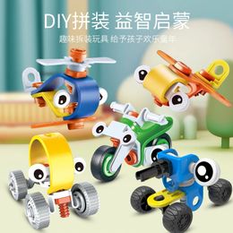 deformation model toy NZ - Creative Assembled Model Toy Car DIY Screw Nut Group Installed Puzzle Deformation Car Construction Toys Set for 3year Boys Gift