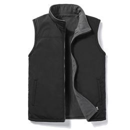 Men Autumn Thick Sleeveless Vest Jacket WaistCoat Men's Winter Casual Warm Vests Sleeveless Outwear Fleece Jacket 5XL 211111