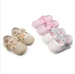 First Walkers Summer Dress Shoes For Baby Girl Flower Head Band Born Soft Sole Birthday Party