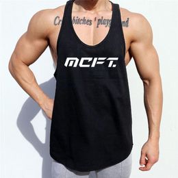 Muscleguys Brand Gym Clothing Mens Mesh Fitness Stringer Tank Top Men Bodybuilding Vest Running Sports Workout Sleeveless Shirt 210421