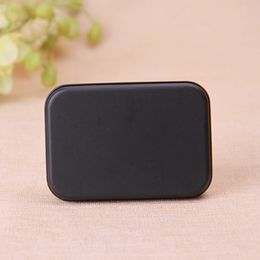 NEW Mini Tin Gift Box Small Empty Black Metal Storage Box Case Organiser for Money Coin Candy Keys Playing Card DH484