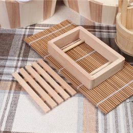 NEWSquare Soap Dishes Convenient Hotel Home Wooden Soaps Holder Fashion Storage Decorate Water Leakage CCB12156