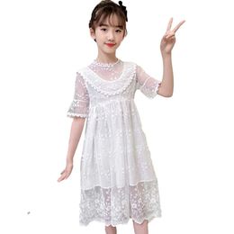 Dress Girl Lace Girls Party Kids Cute Style Child Summer Childrens Clothing 6 8 10 12 14 210528