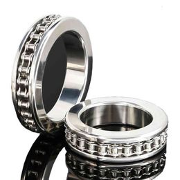 NXY Cockrings Luxurious Carving Chain Rings Stainless Steel Male Penis Ring Delay Ejaculation Longer Erection Cage Fetish Sex Toys 0214