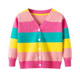 Josaywin Cardigan Boys Baby Girl Winter Clothes Rainbow Sweater Boys Kids Knitted Sweater Soft Autumn Children Sweater Tops Y1024