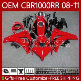 Injection Mould Body For HONDA CBR1000 CBR 1000CC 1000 RR CC 08-11 Glossy red Bodywork 60No.10 CBR-1000 CBR1000RR 08 09 10 11 CBR 1000RR 2008 2009 2010 2011 OEM Fairing