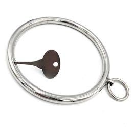 O-Ring Stainless Steel Bdsm Collar Adult Games sexy Toys For Couples Metal Slave Neck Bondage Restraints Fetish Tools