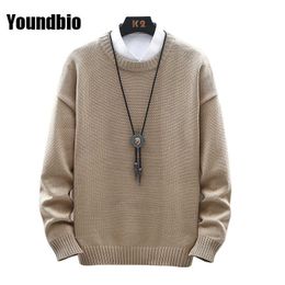 Мужская повседневная уличная одежда Harajuku свитер Винтаж ретро вязаный осенний хлопок пуловер человека 210909