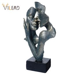 VILEAD Retro Abstract Figures Vintage Bust Statue Resin Crafts Figurines Home Decoration Living Room Interior Office Desk Decor 211105