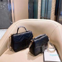 Designer- Women Handbags Shoulder Bag 2 Size leather High quality Lady Fashion Marmont Bags Crossbody Purses Backpack tote