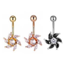 YYJFF D0666 Zircon Belly Navel Stud