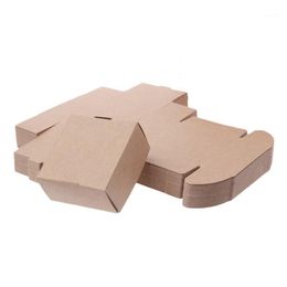 brown paper gifts Australia - Gift Wrap 50Pcs Brown Kraft Paper Box For Party Wedding Favors Candy Jewelry Packing F1CC