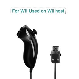 For Nintend Wii Game Controller 5 colors Nunchuck Hand Curved Game Handle Controller Nunchuk For Nintendo Wii Gamepad game