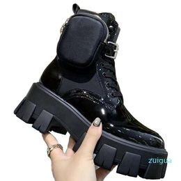 Designer Boots Classic Non-Slip High Quality Shoes Nylon Military Desert Combat Short Booties Leather Lining Removable Pouch