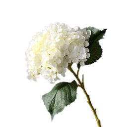 artificial flower hydrangea silk flower with stem and leaf for wed decoration home decoration wed bouquet in white green pink royal blue