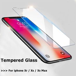 Screen Protector for iPhone 13Pro Max X XS XR Tempered Glass for iPhone 12 Mini 11 Pro 7 Plus 8 6 6S Protective Protectors 0.33mm 9H with opp bag