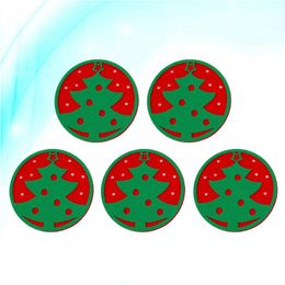 Mats & Pads 10 Pcs Christmas Themed Coasters Round Felt Fabric Non-skid Insulation Cup Drink Placemat (Christmas Tree) Q5