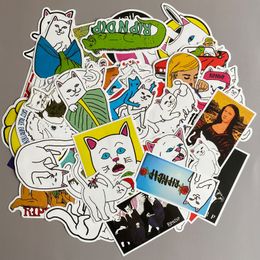 50Pcs-Pack Funny Animal Vinyl Sticker Waterproof Stickers for Bottle Laptops Car Planner Scrapbook Phone Cup Macbook Wardrobe Wall Door Organiser Decal