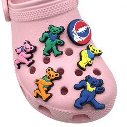 New Design Cartoon Bear PVC Shoe Charms Accessories Fit JIBZ Croc Buckles Clogs Garden Shoe Decoration Kids Party Gift