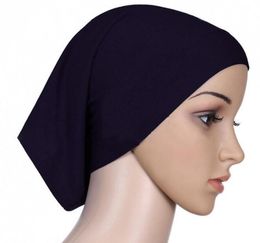 2021 Beanie/Skull Caps Ladies Hat Solid Color Stretchable Headwrap Full Cover Up Windproof Head Female Bonnet