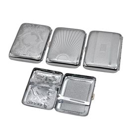 Metal Cigarette Case (69*95MM) Holding 12 Regular Size Cigarettes (85mm*8mm) Cigarette Holder Tobacco Case Box With 2 Clips