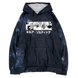 3D Hoodies Women/Men Anime Hunter X Hunter Killua Eyes Long Sleeve Hooded Sweatshirt Cotton Men Hoodies Y211122