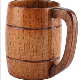 2021 new 400ML Classical Wooden Beer Cup Fashion Tea Coffee Mug Water Bottle Heatproof Home Office Party Drinkware