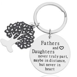 10Pieces/Lot Father Mothers Day Gifts Keychain for Dad Mom from Daughter Birthday Wedding Stainless Steel Key Ring Tag Bonding Parting Gift