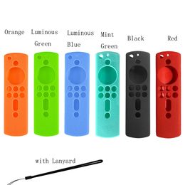 Wholesale 5.6 Inch Silicone Case Shell For Amazon Fire TV Stick 4K Remote Control Midea Player 2nd Protective Cover Skin Protector with Lanyard