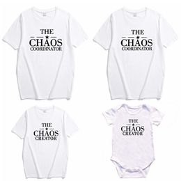 Matching Outfits Daddy Kid Son Baby Family Child T-Shirt Letter Print Tops Mommy and Me Clothes 210417