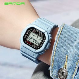 Hot Brand Sanda New Sport Watch Women g Style Waterproof Led Sport Casual Watches Ladies Digital Watch Girl Relogio Masculino Q0524