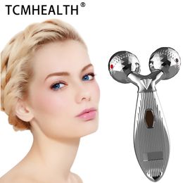 3D Roller Face Massager Y-Shape Lift Tool Firming Beauty Massage Body Facial Massage for Contour Jawline Skin Tightening Lymphatic Drainage Puffiness Relief