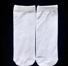 2021 Sublimation White Socks Thermal Transfer Plain Blank Double-sided Printing Stockings 15cm 20cm 24cm 30cm 40cm Unisex Casual Socks